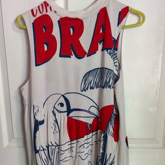 Anthropologie Farm Rio long cotton tee sleeveless DRESS size small - Picture 1 of 8